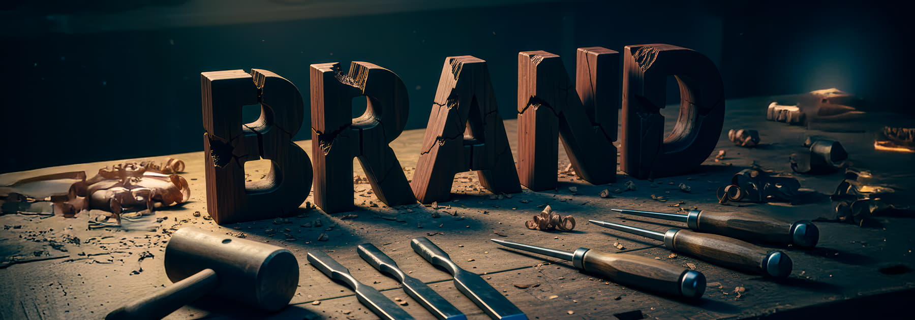 the word 'brand' being damaged. Business concept illustration of a brand being damaged.