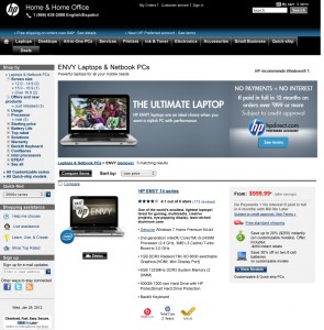 HP website