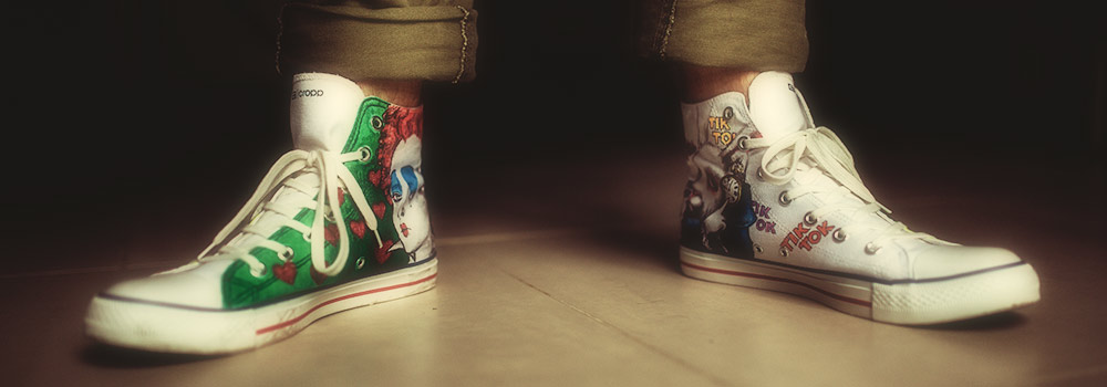hand-painted sneakers