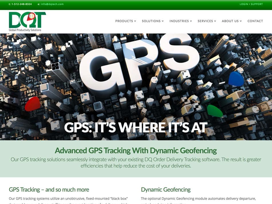 Transportation logistics software developer website design