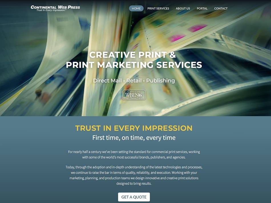 Printing company web design